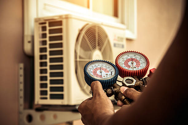 Professional Hvac technician working in Monrovia, MD